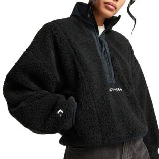 Sweat Noir Femme Converse Sherpa Half pas cher