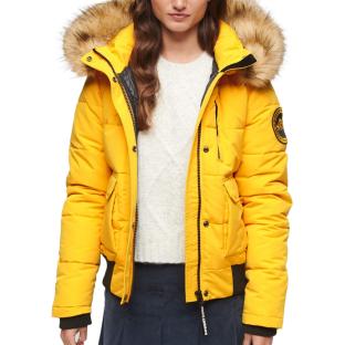 Doudoune Jaune Femme Superdry Everest pas cher