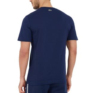 T-shirt Bleu Homme Lacoste TH1147 vue 2