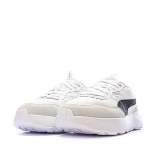 Baskets Blanc/Beige Femme Puma Runtamed Platform vue 6