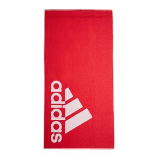 Serviette Rouge/Blanc Homme Adidas Towel pas cher
