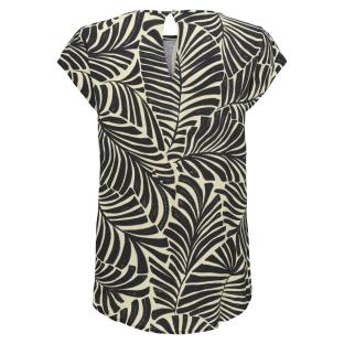 Blouse Beige/Noir à motifs Femme Only Nova vue 2