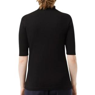 Polo Noir Femme Lacoste Polo Slim Fit vue 2