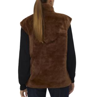Gilet Fausse Fourrure Camel Femme Vero Moda Japoppy vue 2