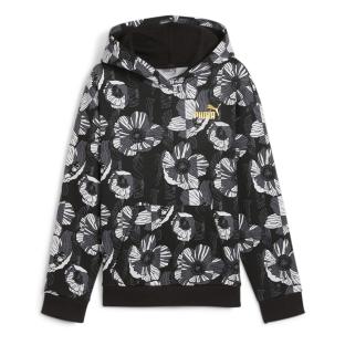 Sweat à Capuche Noir/Gris Fille Puma Ess+ Class pas cher