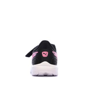 Baskets Noir/Rose Fille Puma Pounce Ac+ vue 0