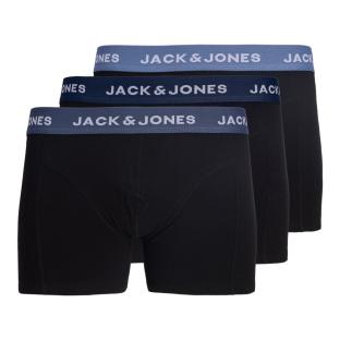 x3 Boxers Noir Homme Jack & Jones Jacsolid Trunks 3 pas cher