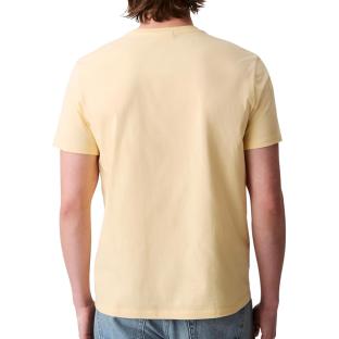 T-shirt Jaune Homme Calvin Klein Jeans Badge 30s vue 2