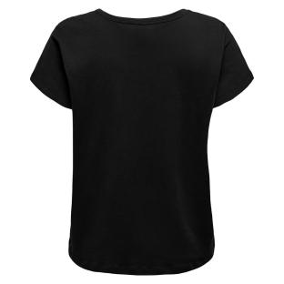 T-Shirt Noir Femme ONLY Mally Life vue 2