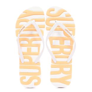 Tongs Blanche/Orange Homme Superdry Vintage Vegan vue 3
