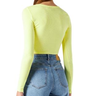 Top Jaune Femme JJXX Feline vue 2