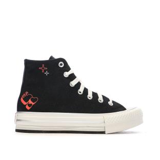 Baskets Noires Fille Converse Chuck Taylor All Star Eva vue 2