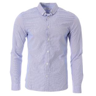 Chemises Bleu/Blanc à Rayures Homme Teddy Smith Carton pas cher