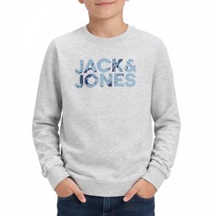 Sweat Gris Chiné Garçon Jack & Jones Splash vue 0