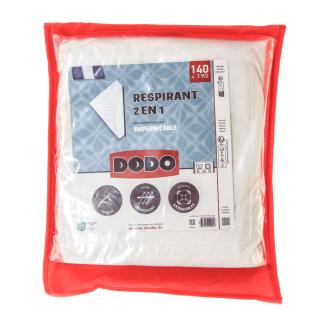 Protège Matelas Imperméable Blanc Dodo 140x190cm pas cher