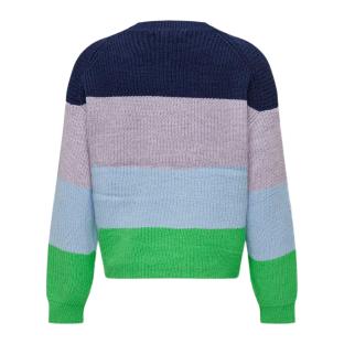 Pull Marine/Violet Fille Kids Only Stripe vue 2