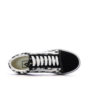 Baskets Blanches/Noires Homme Vans Old Skool Checker vue 4