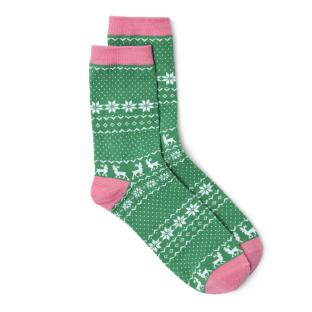 Chaussettes Vertes/Roses Femme Vero Moda Flocons vue 0