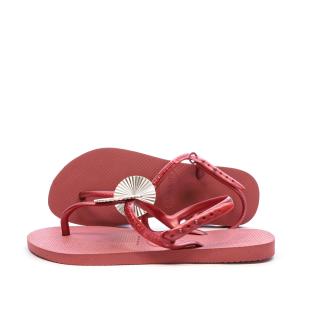 Chanclas rojas para mujer Havaianas Twist Metal Pau Brasil ver 0