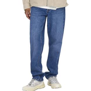 Jean Bleu Foncé Straight Homme Only & Sons Bromo pas cher
