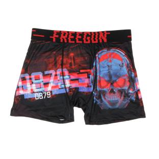 Boxer Noir/Rouge à Imprimés Homme Freegun SKU pas cher