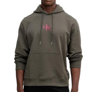Sweat à Capuche Gris Homme Calvin Klein Jeans 350terry Micro pas cher
