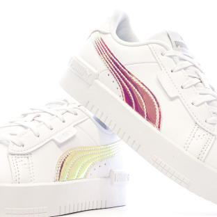 Baskets Blanc/Rose irisé Fille Puma Jada Holo vue 7