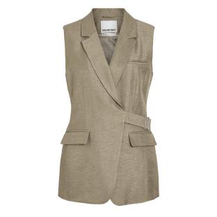 Veste Sans manche Marron Femme Vila Roujuliet Waistcoat vue 3