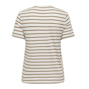 T-Shirt Blanc/Camel Femme Only Liva vue 2