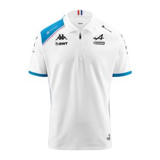 Polo Weiß Mann Kappa Acrem Alpine F1 Ansicht 0