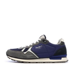 Baskets Gris/Bleu Homme Pepe Jeans Brit Mixt vue 0