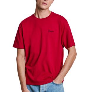 T-shirt Rouge Homme Pepe jeans Contrast pas cher