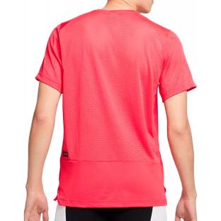 T-Shirt De Running Rouge Homme Nike Top SS SC vue 2