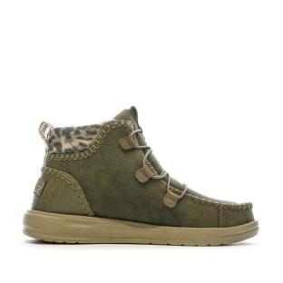Boots Kaki Femme Hey Dude Eloise vue 0