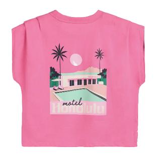 T-Shirt Rose Fille Teddy Smith Motel vue 0