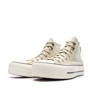 Baskets Beiges Femme Converse Chuck Taylor All Star Lift A11158C vue 6