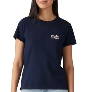 T-Shirt Marine Femme Levi's The Perfect vue 0