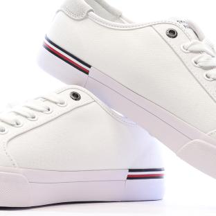 Baskets Blanches Homme Tommy Hilfiger Core Corporate Vulc vue 7
