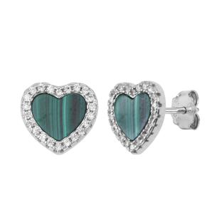 Boucles D'oreilles Cœur Vert Clio Blue Angel pas cher