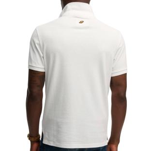 Polo Blanc Homme Superdry Classic Pique vue 0