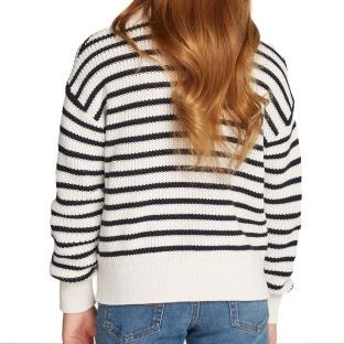 Pull Blanc/Marine Fille Tommy Hilfiger Essential vue 2