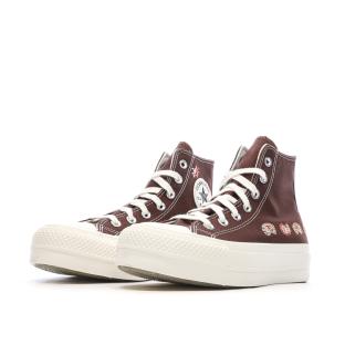 Baskets Marrons Femme Converse Chuck Taylor All Star Lift A08174C vue 6