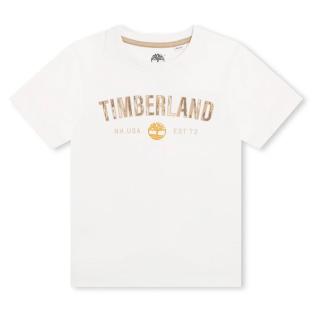 T-Shirt Blanc Garçon Timberland T600971 vue 0