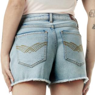 Short Bleu Femme Von Dutch Brut vue 2