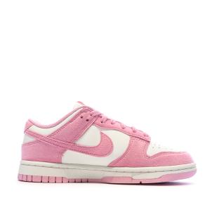 Baskets Rose/Ecru Femme Nike Dunk Low vue 2