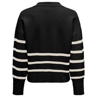 Pull Noir/Ecru Femme Only Monica vue 2