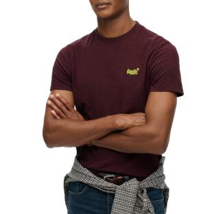 T-shirt Bordeaux Homme Superdry Vintage LogoR6T pas cher