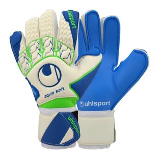 Gants de Gardien Blanc/Bleu/Vert Homme Uhlsport Aquasoft pas cher