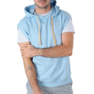 Sweat Manches Courtes Bleu Homme Deeluxe Disco pas cher