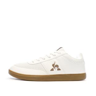 Baskets Blanches/Camel Homme Le Coq Sportif Derby pas cher
